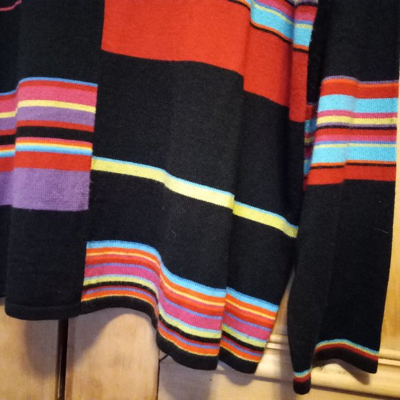 Sag Harbor Geometric Block & Stripe Sweater Size 2X (T-324) - Picture 4 of 9